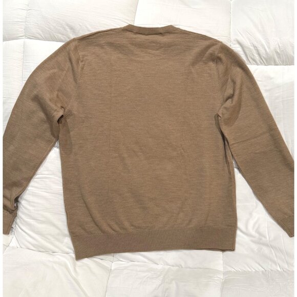 DSquared2 mens virgin wool blend sweater beige tan size L lightweight, Italy - Picture 8 of 8